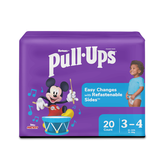 Pantaloncitos de Entrenamiento para Niños Huggies Pull Ups Tallas 3/4, 20uds